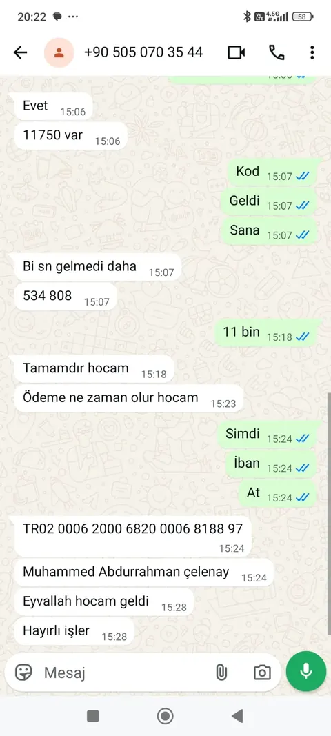 Prime Bozum müşteri dönüşü ve ödeme kanıtı ekran görüntüsü 1