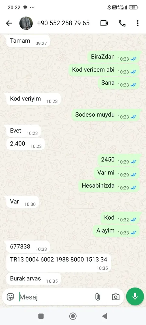 Prime Bozum müşteri dönüşü ve ödeme kanıtı ekran görüntüsü 3