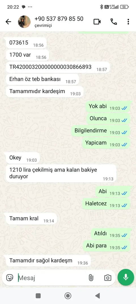 Prime Bozum müşteri dönüşü ve ödeme kanıtı ekran görüntüsü 5
