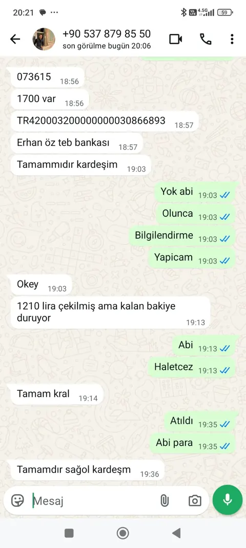 Prime Bozum müşteri dönüşü ve ödeme kanıtı ekran görüntüsü 7