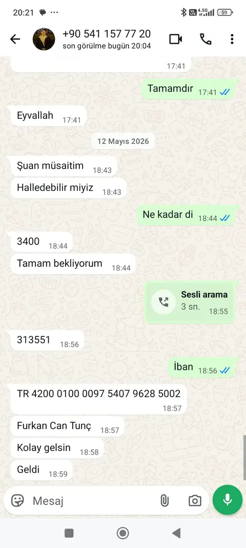 Prime Bozum müşteri dönüşü ve ödeme kanıtı ekran görüntüsü 8