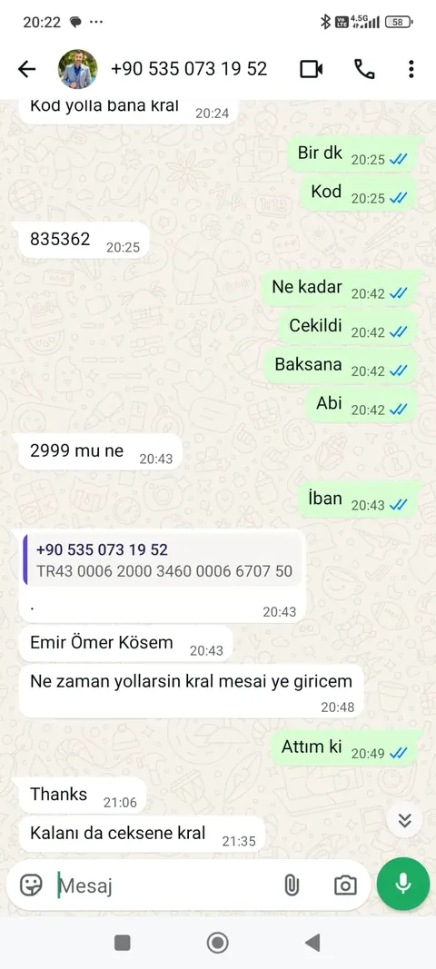 Prime Bozum müşteri dönüşü ve ödeme kanıtı ekran görüntüsü 9
