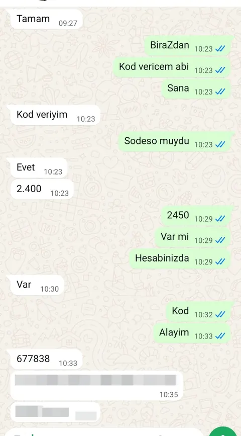 Prime Bozum müşteri dönüşü ve ödeme kanıtı ekran görüntüsü 1