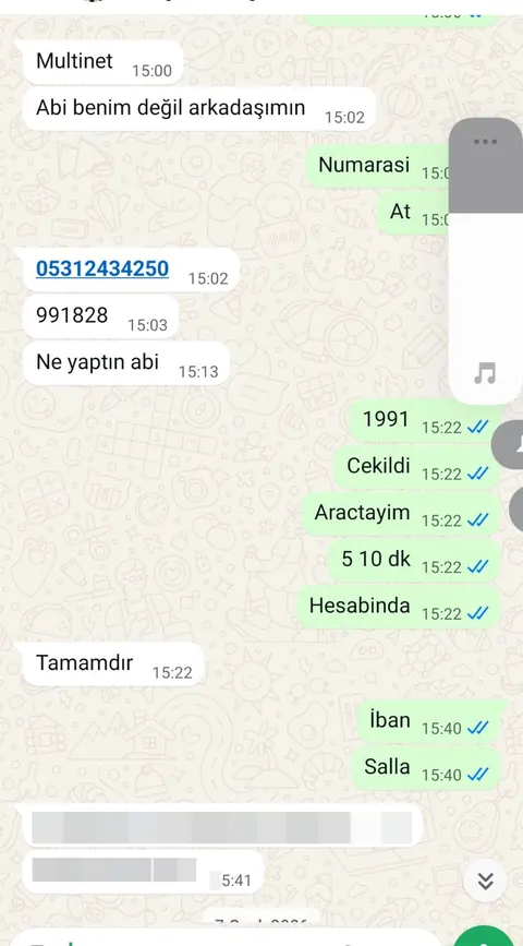 Prime Bozum müşteri dönüşü ve ödeme kanıtı ekran görüntüsü 9